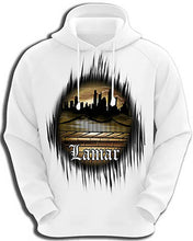 E021 Personalized Airbrush Urban city Graffiti Landscape Hoodie Sweatshirt