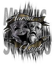 F005 Personalized Airbrushed Drama Faces Ceramic Coffee Mug