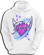 F006 Personalized Airbrushed Angel Wings Hoodie Sweatshirt