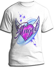 F006 Personalized Airbrushed Angel WingsTee Shirt