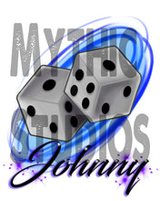 F008 Personalized Airbrushed Dice Hoodie Sweatshirt