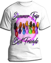 F010 Personalized Airbrushed Stick Figure Girls Tee Shirt