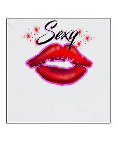 F012 Personalized Airbrushed Sexy Lips Ceramic Coaster