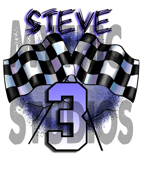 F013 Personalized Airbrushed Racing Ceramic Coaster