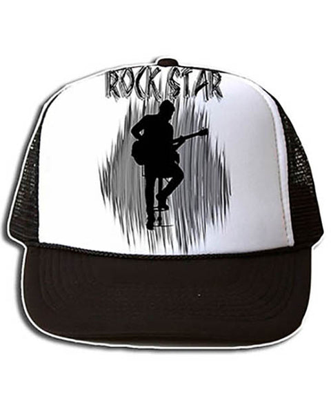 F016 Personalized Airbrushed Guitar Music Snapback Trucker Hat