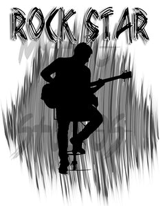 F016 Digitally Airbrush Painted Personalized Custom Guitar Player Music Rock N roll Theme gift set name bday event discount Drawstring Backpack