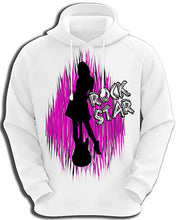 F017 Personalized Airbrushed Rock Star Hoodie Sweatshirt