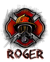 F018 Digitally Airbrush Painted Personalized Custom firemen firefighter gas mask VFD Theme gift set bday event discount Drawstring Backpack