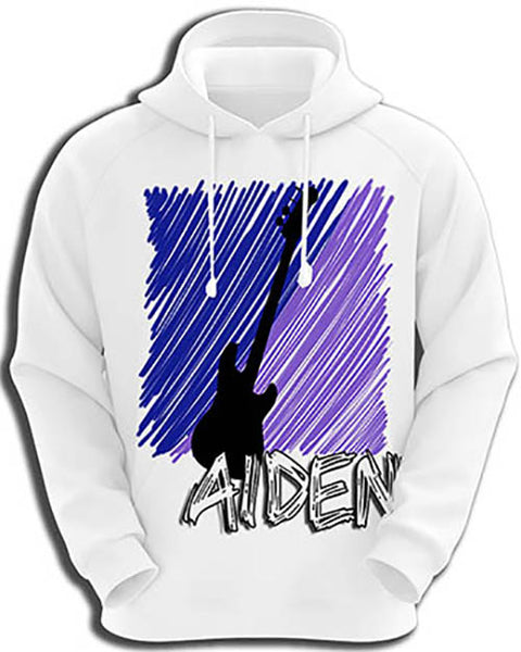 F020 Personalized Airbrushed Guitar Hoodie Sweatshirt