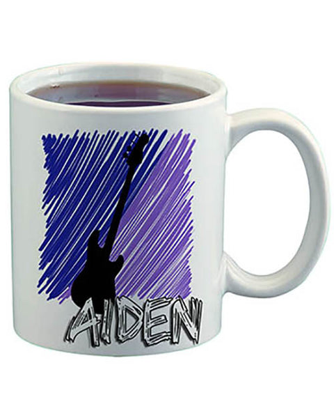 F020 Personalized Airbrushed Guitar Ceramic Coffee Mug