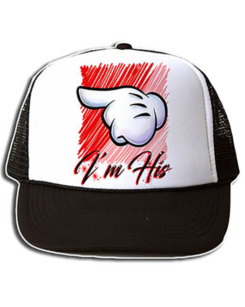 F035 Personalized Airbrushed Hand Snapback Trucker Hat