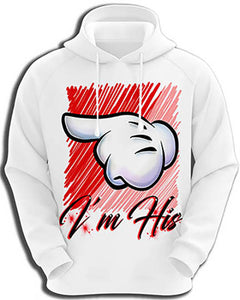 F035 Personalized Airbrushed Hand Hoodie Sweatshirt