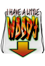 F036 Digitally Airbrush Painted Personalized Custom Arrow Drawstring Backpack.