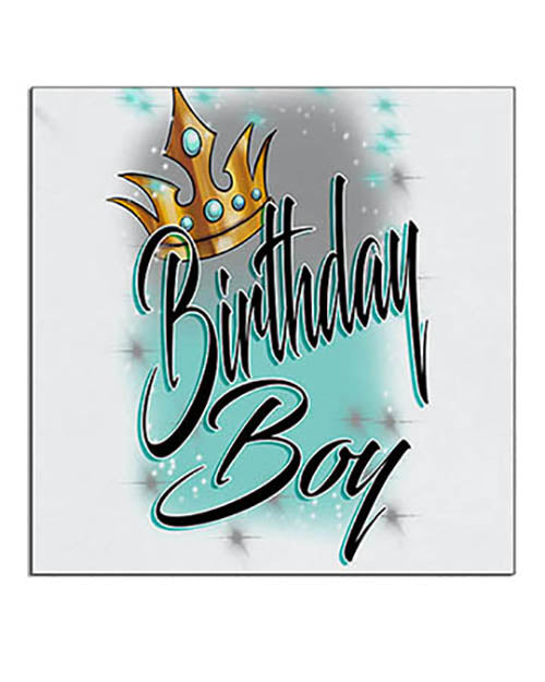 F042 Personalized Airbrushed Birthday Boy Ceramic Coaster