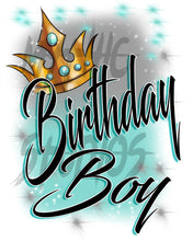 F042 Digitally Airbrush Painted Personalized Custom Crown Boy Drawstring Backpack.