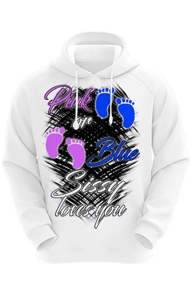 F047 Digitally Airbrush Painted Personalized Custom baby feet  Adult and Kids Hoodie Sweatshirt