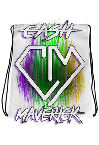 F051 Digitally Airbrush Painted Personalized Custom CM Logo  discount  Drawstring Backpack