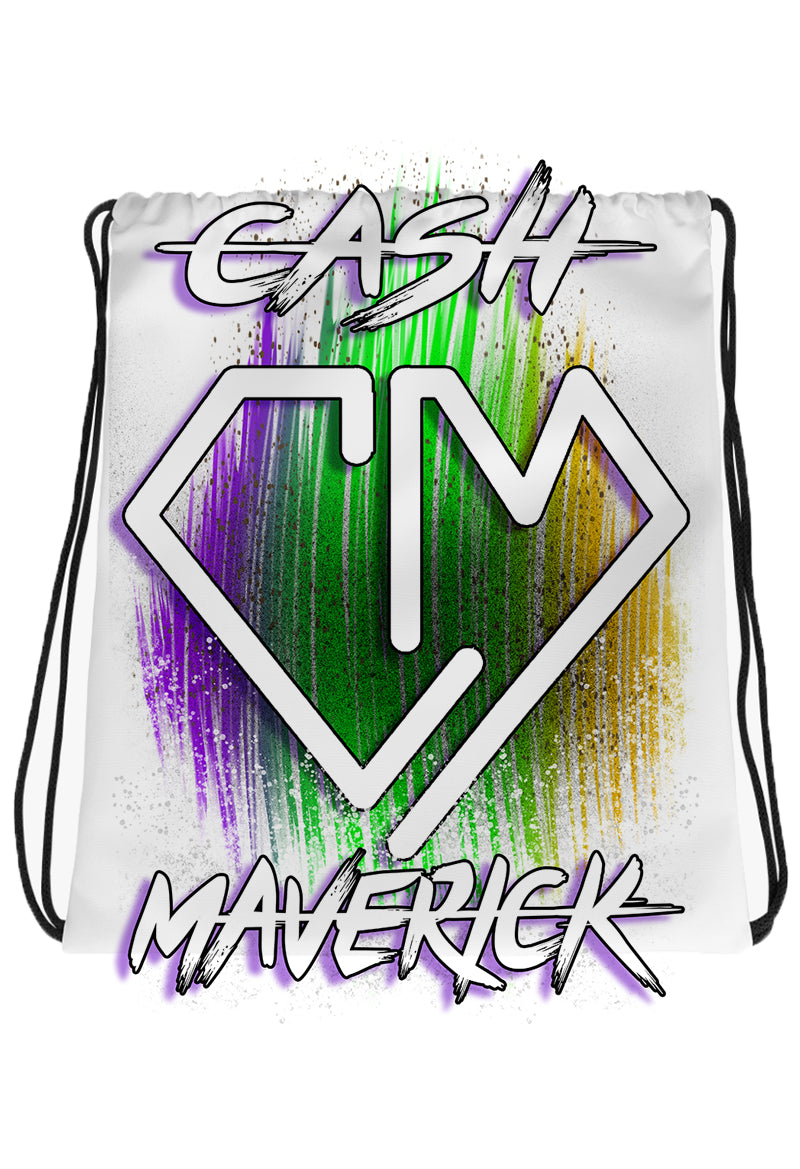 F051 Digitally Airbrush Painted Personalized Custom CM Logo  discount  Drawstring Backpack