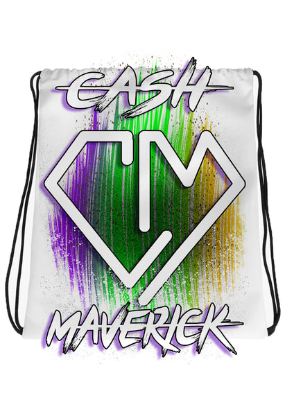 F051 Digitally Airbrush Painted Personalized Custom CM Logo  discount  Drawstring Backpack