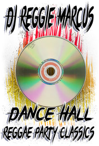 F052 Digitally Airbrush Painted Personalized Custom CD DJ    Auto License Plate Tag