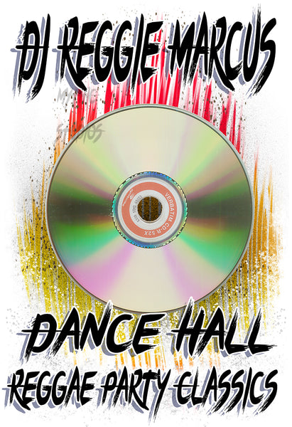 F052 Digitally Airbrush Painted Personalized Custom CD DJ    Auto License Plate Tag