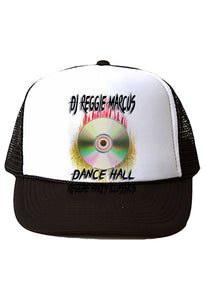 F052 Digitally Airbrush Painted Personalized Custom CD DJ    Snapback Trucker Hats