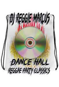F052 Digitally Airbrush Painted Personalized Custom CD DJ  discount  Drawstring Backpack