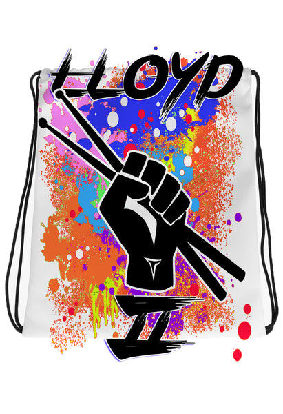 F056 Digitally Airbrush Painted Personalized Custom Drum Sticks Music  Drawstring Backpack.