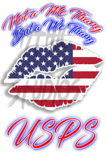 F060 Digitally Airbrush Painted Personalized Custom American Flag Lips  Drawstring Backpack.
