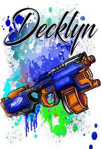 F062 Digitally Airbrush Painted Personalized Custom Toy Water Gun    Snapback Trucker Hats
