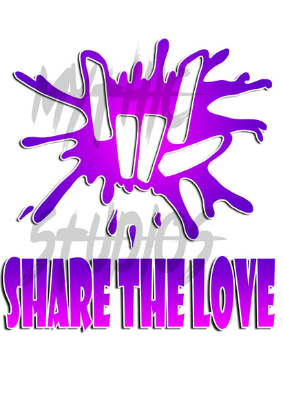 F065 Digitally Airbrush Painted Personalized Custom Share The love  Adult and Kids Hoodie Sweatshirt