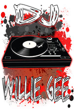 F069 Digitally Airbrush Painted Personalized Custom DJ Record Mixer  Adult and Kids T-Shirt