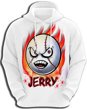 G001 Personalized Airbrush Baseball Hoodie Sweatshirt