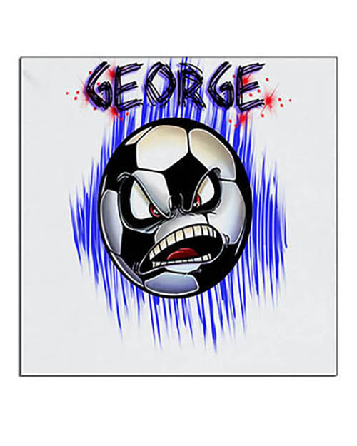 G002 Personalized Airbrush Soccer Ball Ceramic Coaster