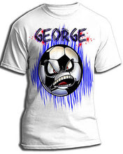 G002 Personalized Airbrush Soccer Ball Tee Shirt