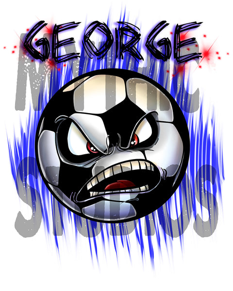 G002 Personalized Airbrush Soccer Ball Snapback Trucker Hat