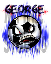G002 Personalized Airbrush Soccer Ball Tee Shirt