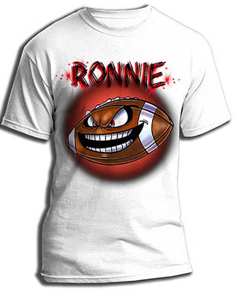 G003 Personalized Airbrush Football Tee Shirt