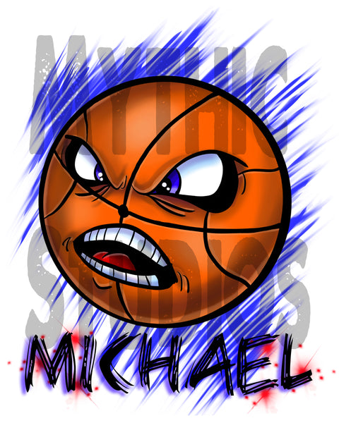 G004 Personalized Airbrush Basketball Hoodie Sweatshirt