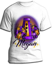 G005 Personalized Airbrush Cheer Pom Pom Tee Shirt