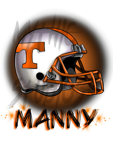 G006 Digitally Airbrush Painted Personalized Custom Football Helmet  Drawstring Backpack