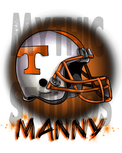 G006 Personalized Airbrush Football Helmet Hoodie Sweatshirt