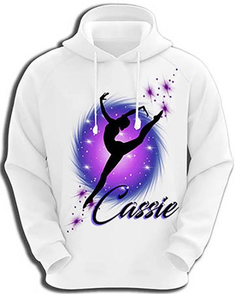 G007 Personalized Airbrush Dancer Hoodie Sweatshirt