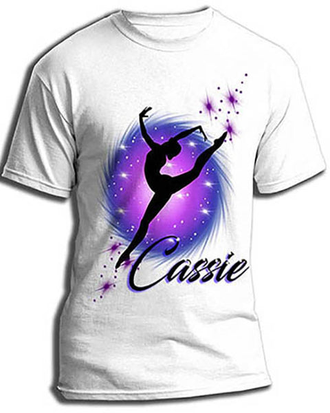 G007 Personalized Airbrush Dancer Tee Shirt