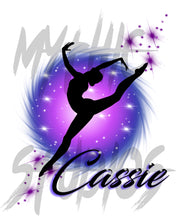 G007 Digitally Airbrush Painted Personalized Custom Cheerleader gymnast dancer girl Drawstring Backpack