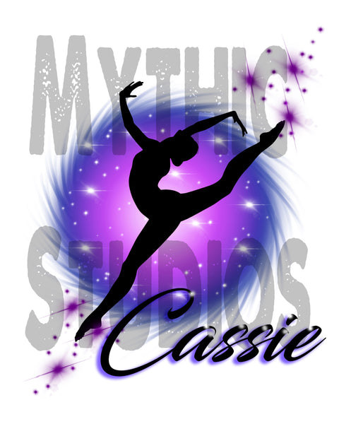 G007 Personalized Airbrush Dancer Hoodie Sweatshirt