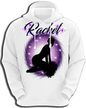 G010 Personalized Airbrush Cheerleader Hoodie Sweatshirt