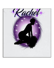 G010 Personalized Airbrush Cheerleader Ceramic Coaster