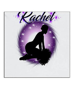 G010 Personalized Airbrush Cheerleader Ceramic Coaster