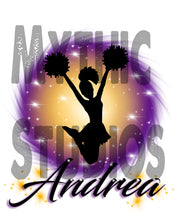 G011 Personalized Airbrush Cheer Pom Pom Ceramic Coaster